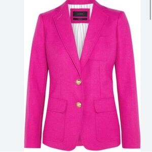 J.Crew Rhodes Blazer in Cranberry Punch Italian Wool Jacket